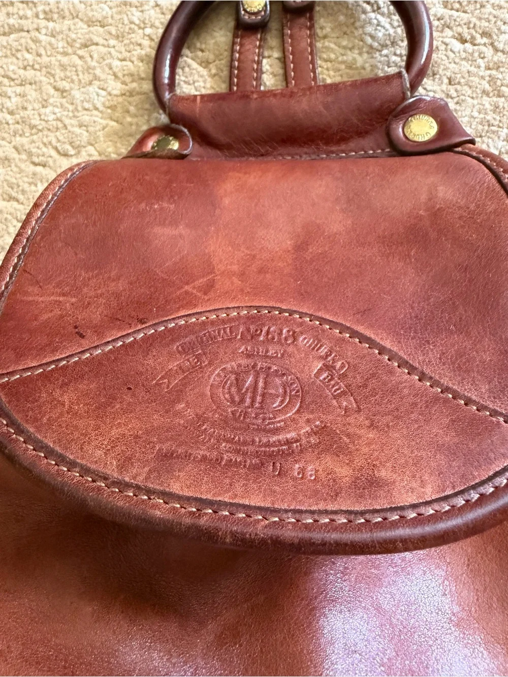 vintage Ghurka No. 138 Ashley backpack brown leather Marley Hodgson